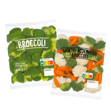 Bloemkool-, broccoliroosjes of wortel-bloemkool-broccoli mix